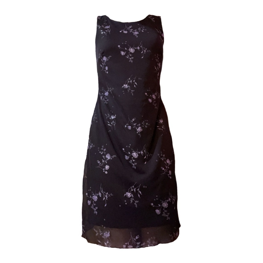 sleeveless purple midi dress